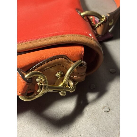 Coach Poppy Large Dylan Satchel Purse Handbag Shoulder Crossbody Leather - Picture 16 of 16